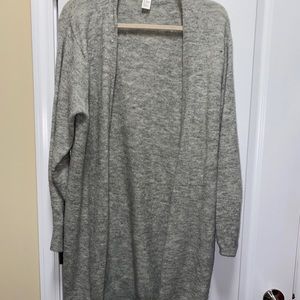 Long gray cardigan